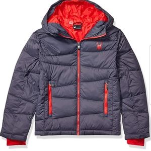 Spyder Boys Water Resistant Hooded Puffer Jacket